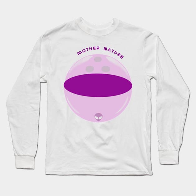 Mother Nature Long Sleeve T-Shirt by Avalinart